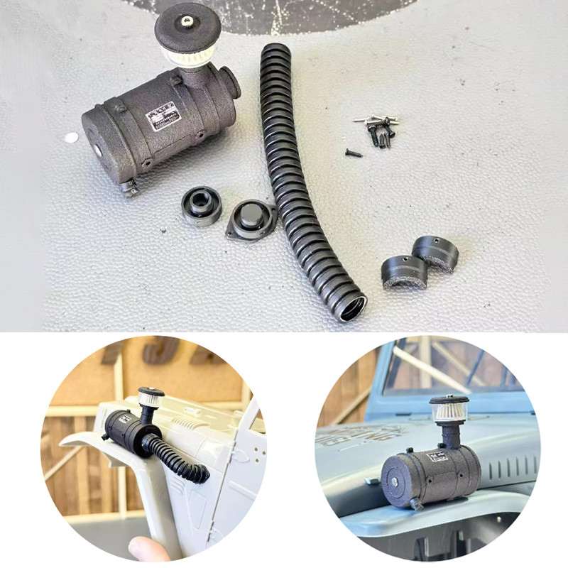 1 ชุดไนลอนสีดํา Wading คอสําหรับ 1/10 RC Crawler รถ Traxxas RC4WD FMS FJ40 Toyota อุปกรณ์เสริม