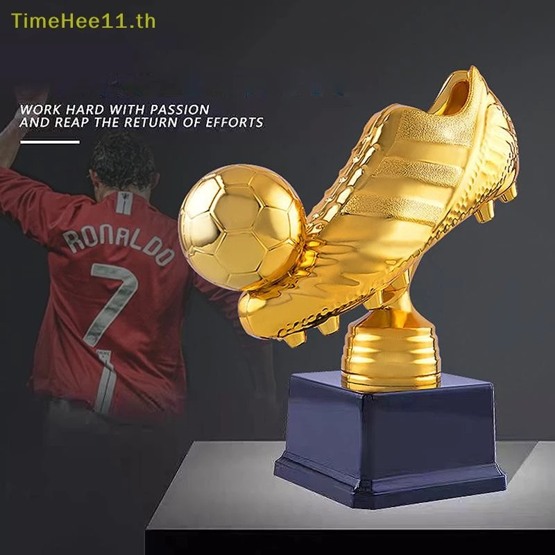 TimeHee ยุโรป Golden รองเท้ารางวัลฟุตบอล Trophy Shooter รองเท้า Boot แฟนของที่ระลึกถ้วยของขวัญหัตถกรรม TH