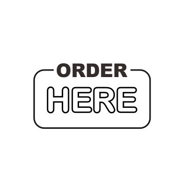 Cafe Order Pickup Pay Here Cutting Glass Wall Sticker - Order Here, Black 20x12cm กันน้ํา MATERIAL