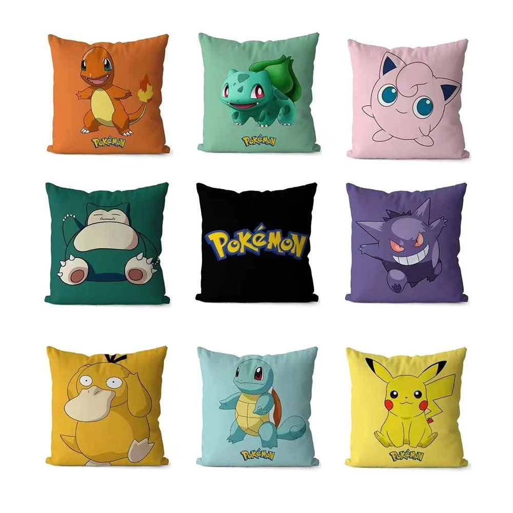 ปลอกหมอนลายปิกาจู น่ารักจากโปเกมอน เหมาะสำหรับการตกแต่งบ้านและโซฟา