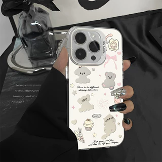 แมวโบว์น่ารัก เคสไอโฟนหรูหราไฮโซ เคสโทรศัพท์ For iPhone 11 13 12 14 15 16 Pro Max 8P 7Plus X XR XS Max SE เคส กันกระแทก