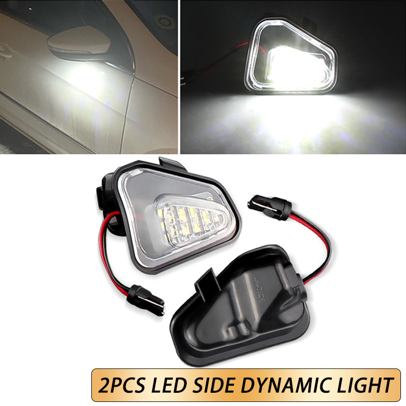 2PCS สําหรับ Volkswagen VW Passat B7 Alltrack Variant 3C B7 EOS CC Scirocco Jetta LED Puddle หลอดไฟภ