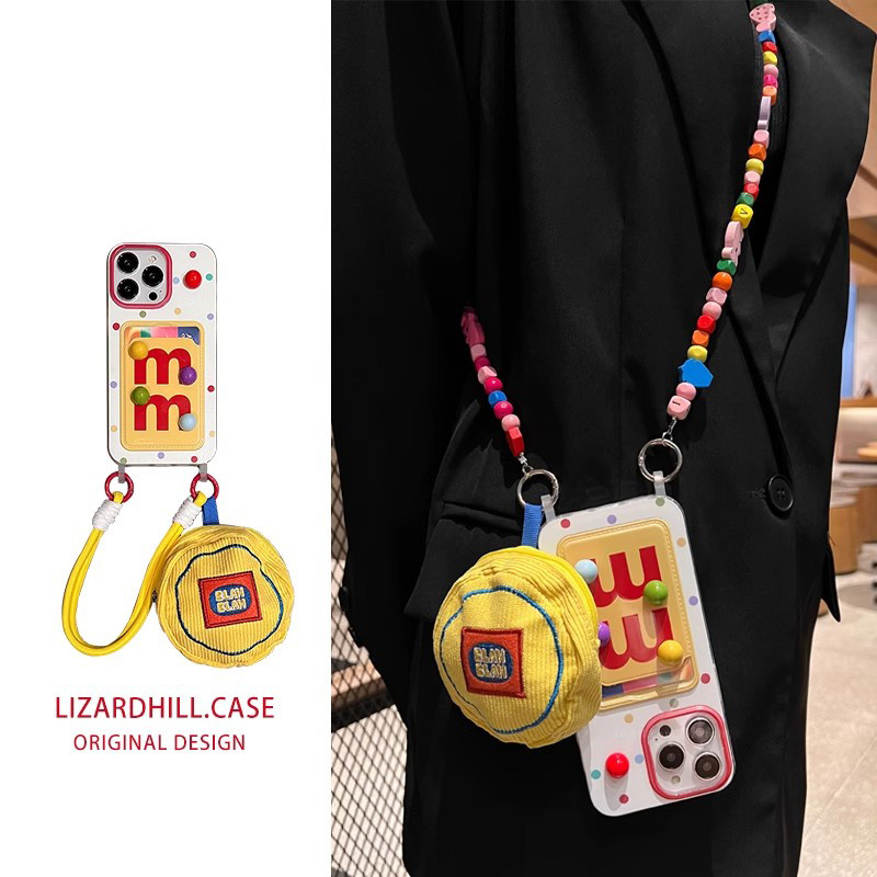 Kb235สำหรับ iPhone 16 PRO MAX กรณี15 Pro 14พลัส13 PRO MAX กรณี12 11 XS MAX XR x 7 8บวก SE2 SE3กรณีป้องกันการล่มสลายเชือกเส้นเล็กแฟชั่นที่เรียบง่ายการ์ตูนน่ารักสาวโทรศัพท์เคส