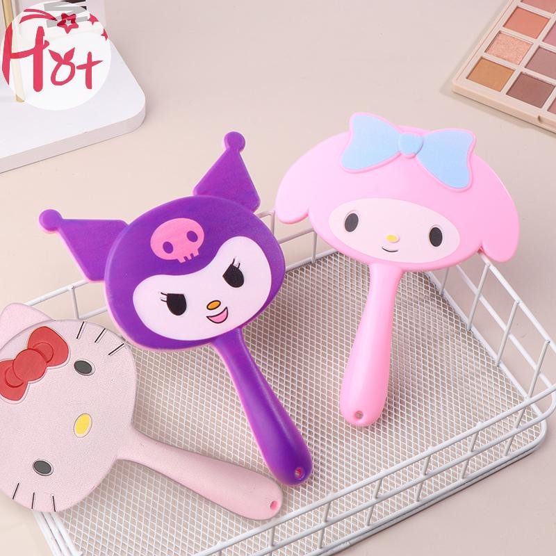 Ge Sanrio Mirror กระจกจับการ์ตูนมือถือกระจกแต่งหน้าพลาสติกแตกอุปกรณ์แต่งหน้าของขวัญ Square