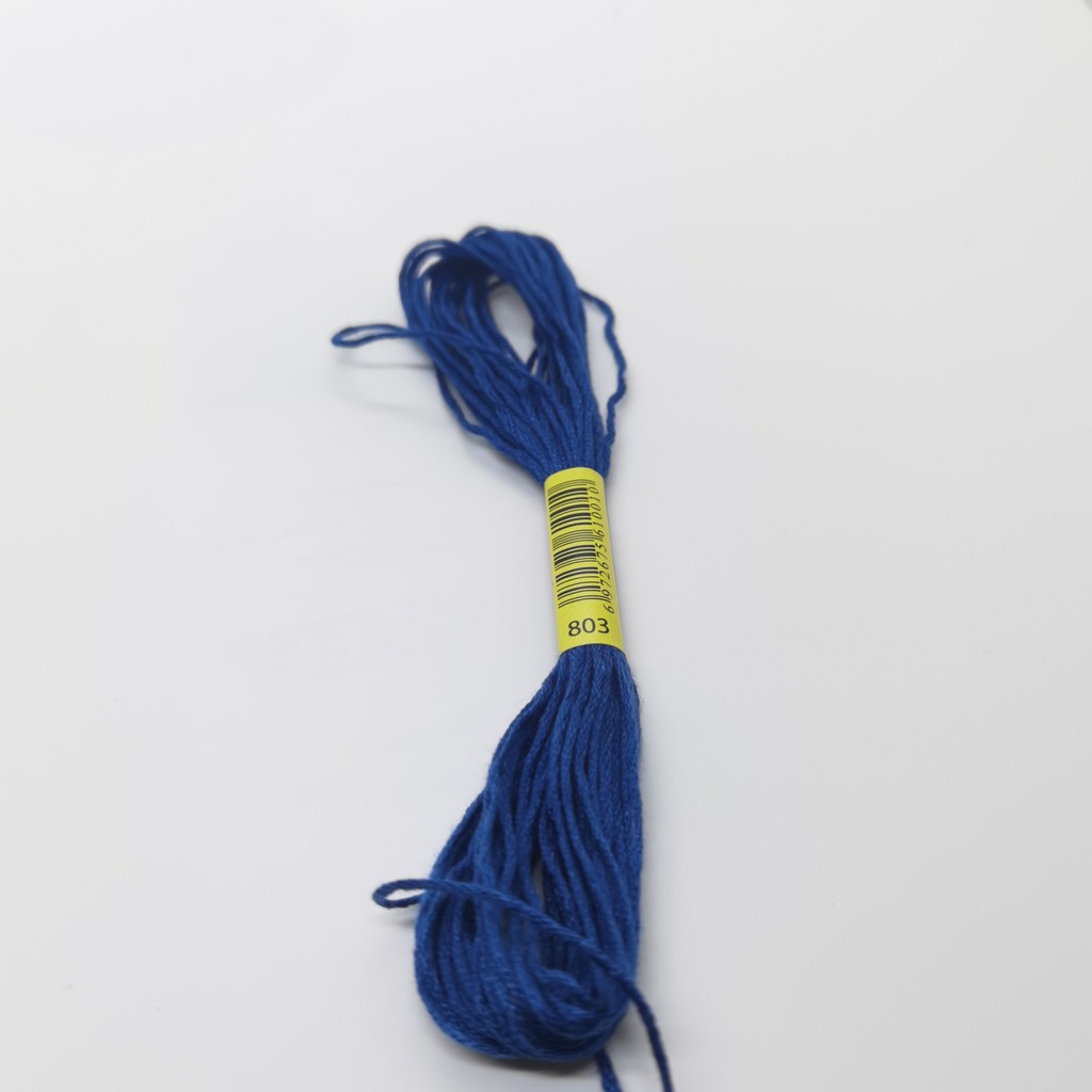 6 Skeins DMC 803 807 809 813 814 ด้ายปักครอสติสพรีเมี่ยมสีรุ้งเย็บปักถักร้อยด้ายไหมขัดฟัน