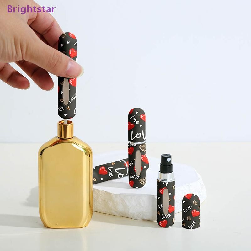 Brightstar 5ml น้ําหอมเดินทางแบบพกพาขวดด้านล่างชาร์จโดยตรงมินิพิมพ์ดอกไม้ขวดน้ําหอมer ของขวัญวันวาเลนไทน์ใหม่