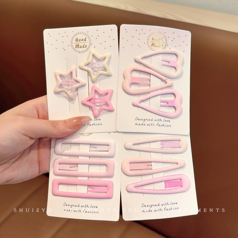 กิ๊บติดผมด้านข้างหน้าม้าดาวสีชมพูแฟชั่นเกาหลี ราคา ถูกที่สุด ดีลบีเคเค แกลเลอรีภาพที่ 9