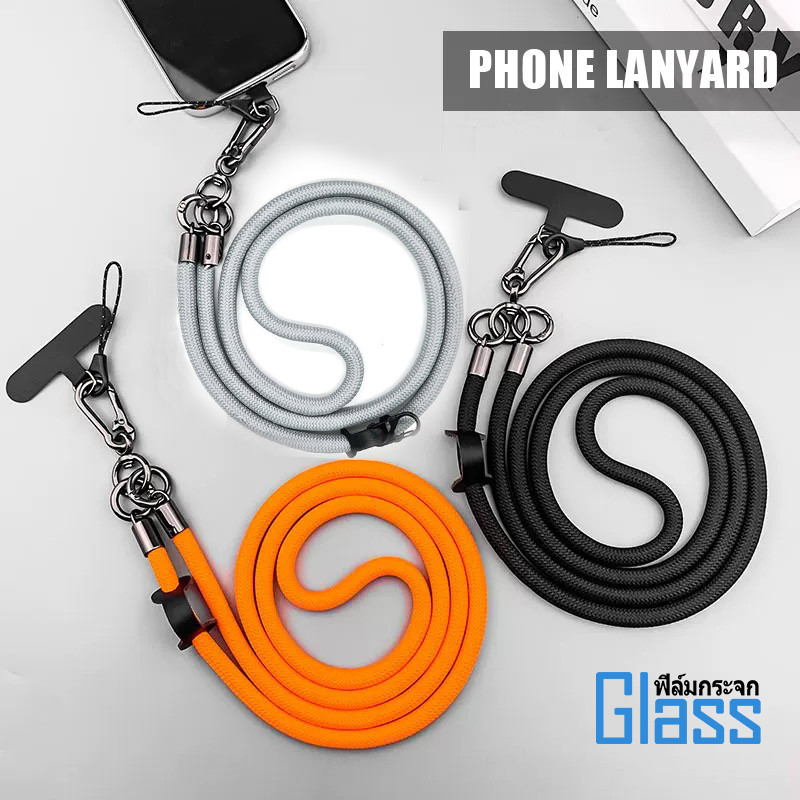 120cm เชือกหนา phone lanyard สายคล้องโทรศัพท์มือถือ/สายคล้องคอ ถอดออกได้ ปรับได้ ความยาว-SJPS