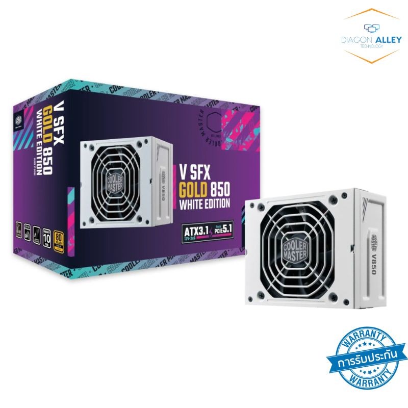 COOLER MASTER V SFX GOLD 850W ATX 3.1 PCI-E 5.1 WHITE EDITION - 850W 80 PLUS GOLD (SFX) (MPY-8501-SF