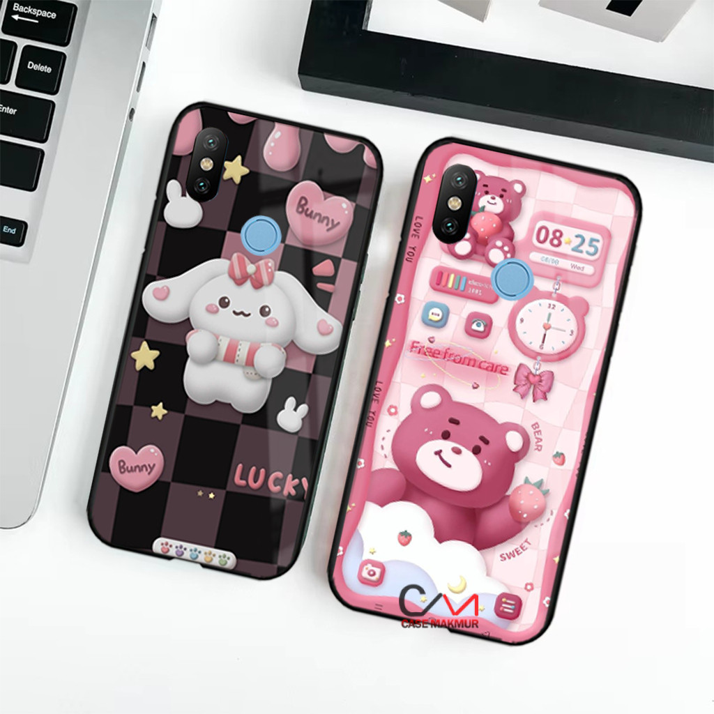 เคส 2D Xiaomi Redmi 6 Pro A2 Lite 4x 4a 5a 6a 7a Note 4 5 6 7 Poco F1 - Casing Hardcase - Softcase M