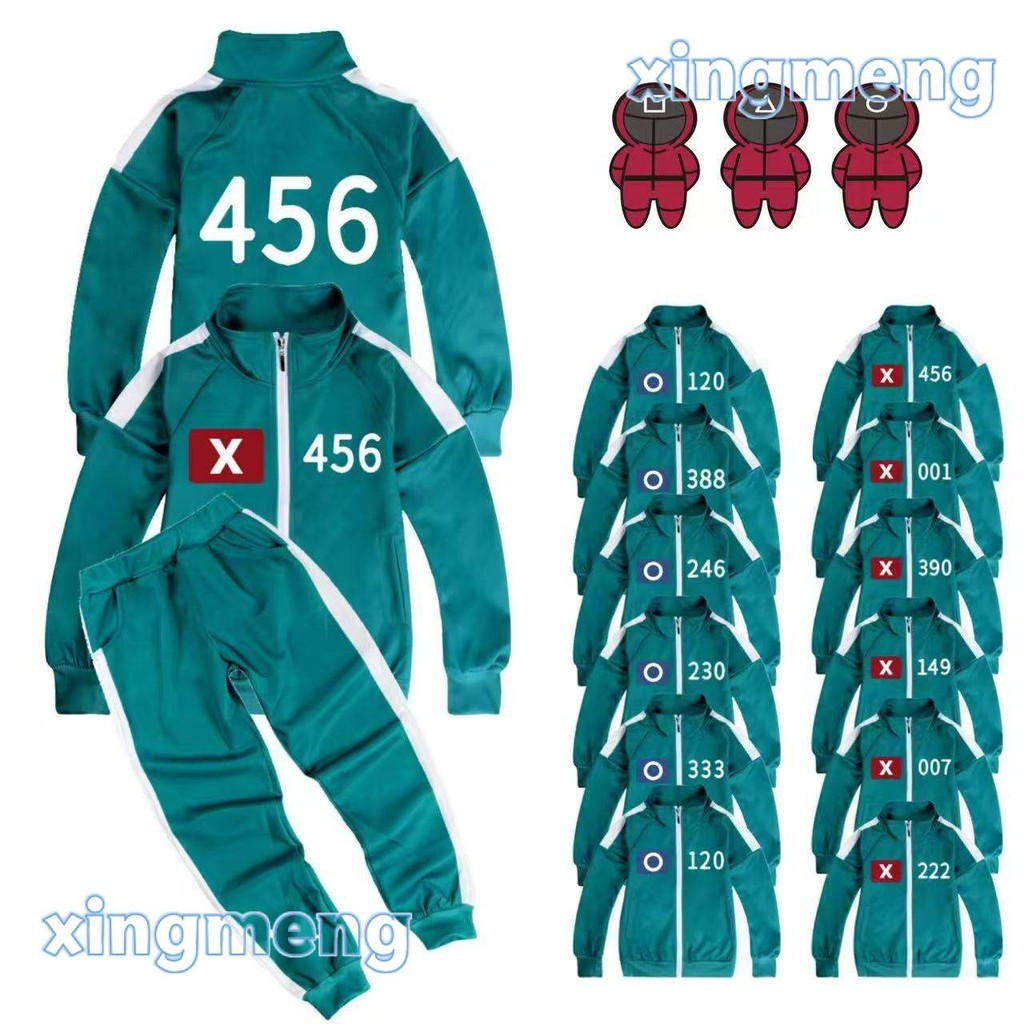 【110-170】game costume for kids 456 Jacket+Pants+Tshirt 3pcs  001 222 333 246 set