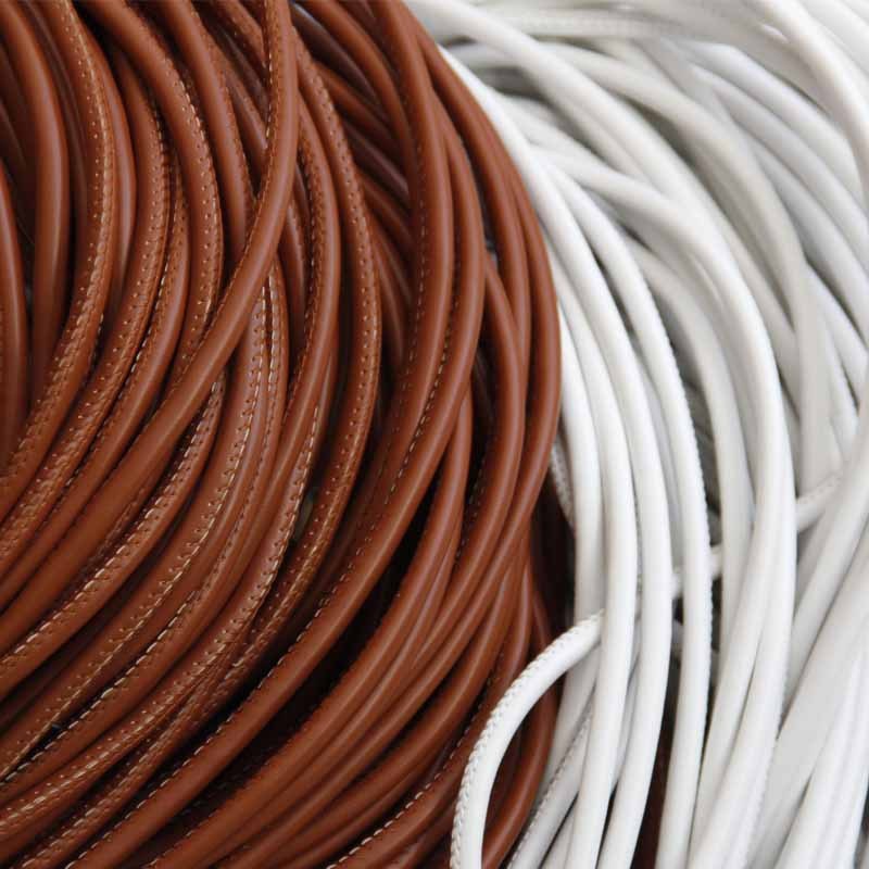 6mm 1M PU เชือกรูดกระเป๋าเป้สะพายหลังสายรัดกระเป๋าถัง DIY แฮนด์เมดอุปกรณ์เสริมเชือกรูดรัดกระเป๋าหนังเชือก