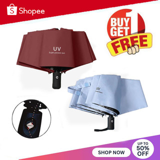 BUY 1 TAKE 1 UV Folded Sun Rain Umbrella (Automatic&Manual)Mini Sun UV Umbrell Pocket Samll Umbrella