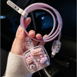 เคสเปลี่ยนได้ For iPhone 18/20w 11 13 16 Pro Max 14 15 12 ปลอกหุ้มสายชาร์จการ์ตูนป้องกัน