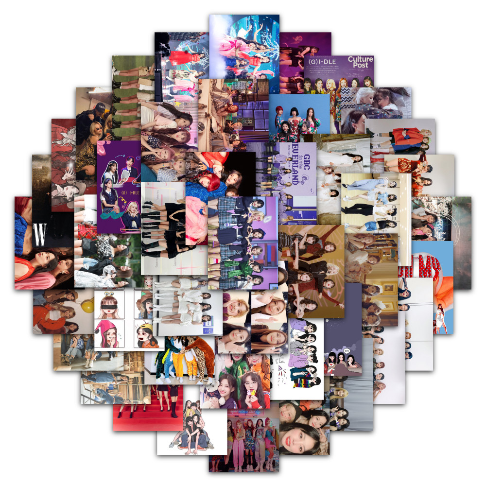 63PCS กันน้ํา (G) I-DLE สติกเกอร์ - Cool Kpop Idol Decals สําหรับแฟน (G) I-DLE