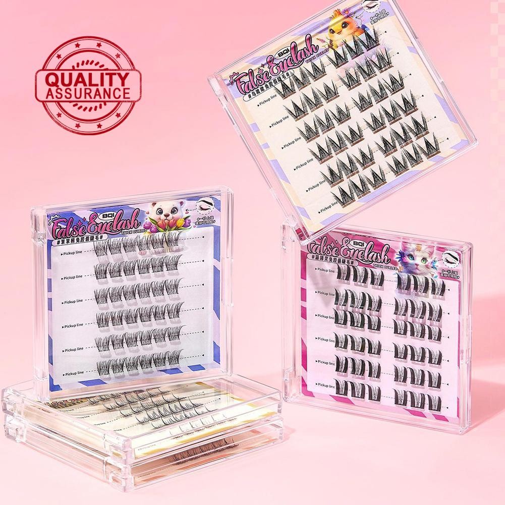 Bqi กาวฟรีใหม่อัพเกรด Softer Lashes Reusable Natural Extension Self-กาวขนตา U9f3