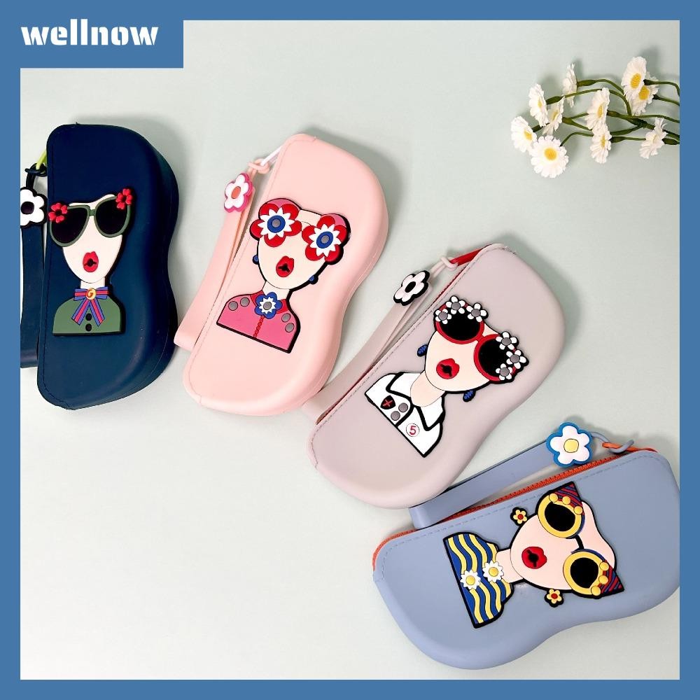 WELLNOW กระเป๋าแว่นตา, ซิลิโคนมัลติฟังก์ชั่นสินค้าขนาดเล็ก, กระเป๋าใส่เหรียญกันน้ําแบบพกพากันฝุ่น