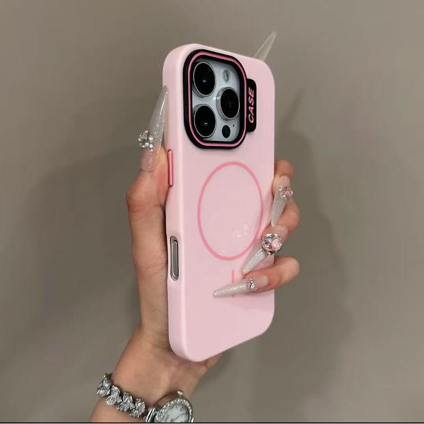 หรูหรา Macaron-สีแม่เหล็กซิลิโคนเคสโทรศัพท์สําหรับiPhone 16 Pro Max 15 14 13 12 11 16 Plusปลอกกันกระแทกป้องกันกล้องAnti-drop SoftปกหลังIPhone