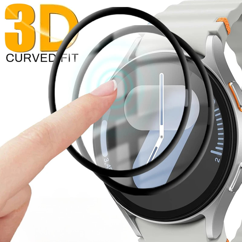ตัวป้องกันหน้าจอโค้งสําหรับ Amazfit Band Bip Pop Watch 2 3 3R 3S 5 7 SU lite Pro Unity คลุมทั้งหมดฟิ