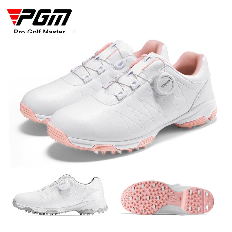 PGM Golf รองเท้าผ้าใบกันน้ําสำหรับผู้หญิง น้ำหนักเบาที่เหมาะสำหรับการเล่นกอล์ฟ
