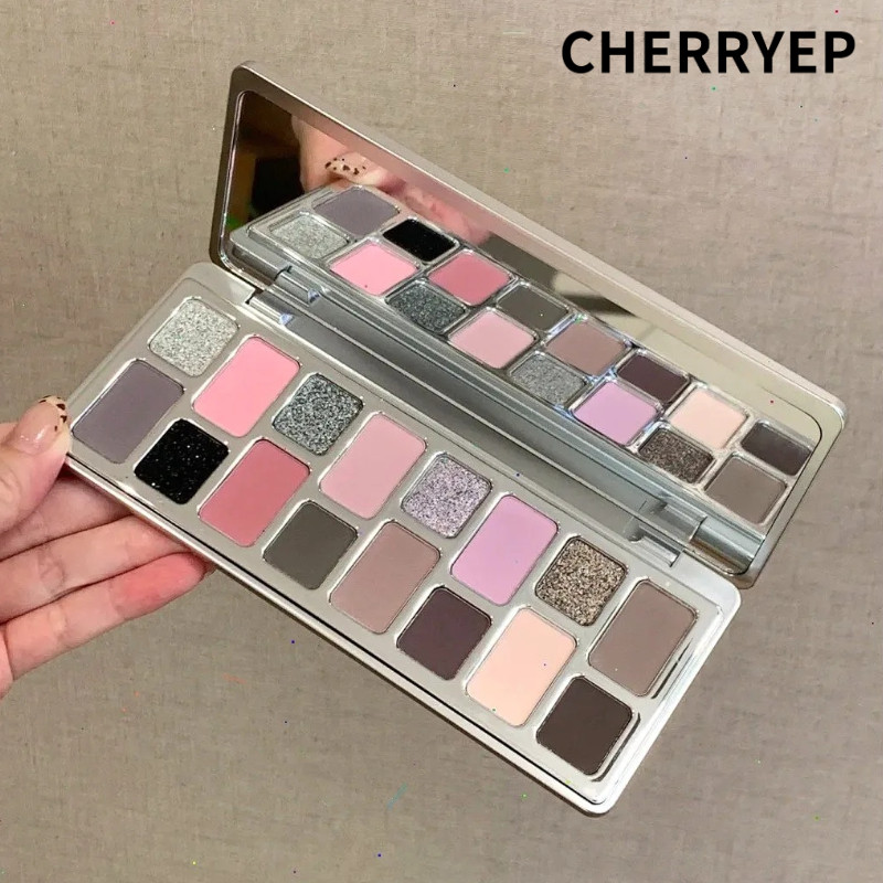 CHERRYEP อายแชโดว์ เมคอัพแบบบูรณาการ เมคอัพแสงประจำวัน สีเอิร์ธ หลากสี แมท