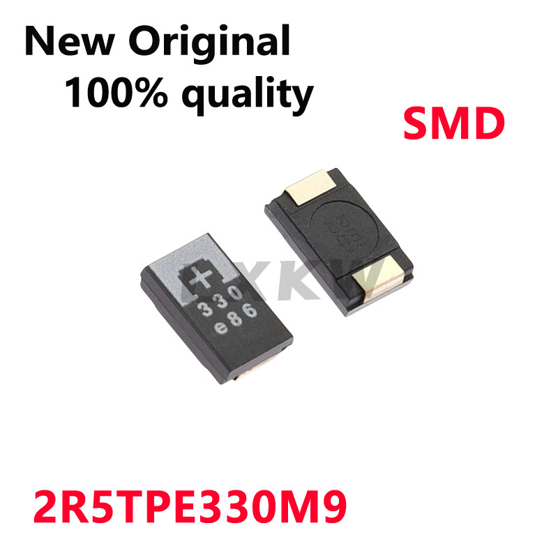 5-20/PCS ใหม่ 2R5TPE330M9 330UF 2.5V 330 6.3V สําหรับ SMD Tanatlum Capacitors Polymer POSCAP ประเภท 
