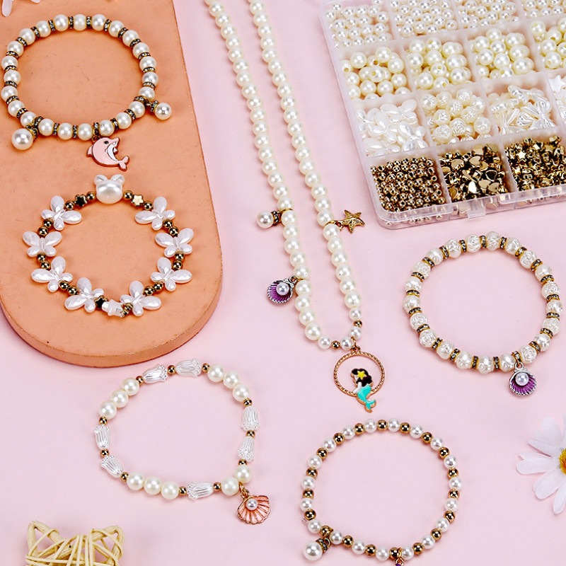 ลูกปัด DIY ชุดร้อยลูกปัด DIY สร้อยข้อมือ ลูกปัดคริสตัล ชุด ร้อย ลูกปัด diy และ อุปกรณ์ ครบ ชุด ของขวัญสำหรับสาว ๆ - รูปที่ 2