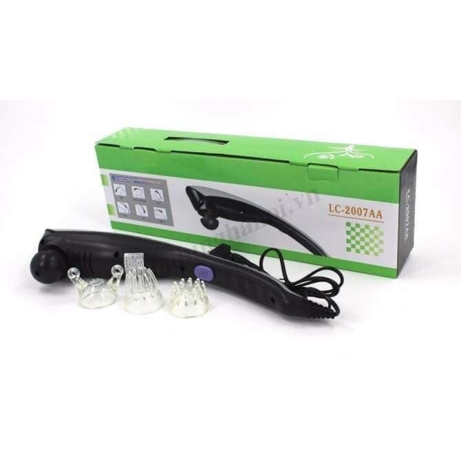 HANDHELD MASSAGE BACK PUNCHING MACHINE LC-2007AA 3 หัวนวด นวดแก้ปวดไหล่ คอ และหลังเพื่อปรับปรุงสุขภา
