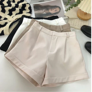 TAYCEN S-6XL (24-44) ผู้หญิงเกาหเอวสูงเรียบๆกางเกงขาสั้น ไซส์ใหญ่