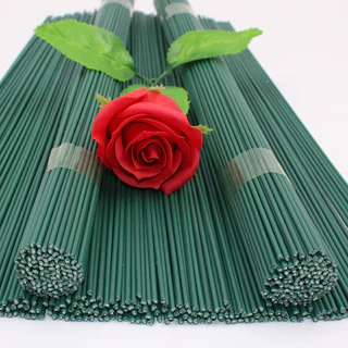 ก้านดอกไม้ห่อพลาสติก Chenille, หนา 2 มิล ยาว 30ซม. (มัดละ50เส้น) สาขาดอกไม้จำลองทำด้วยมือ DIY, อุปกรณ์เสริมช่อดอกไม้