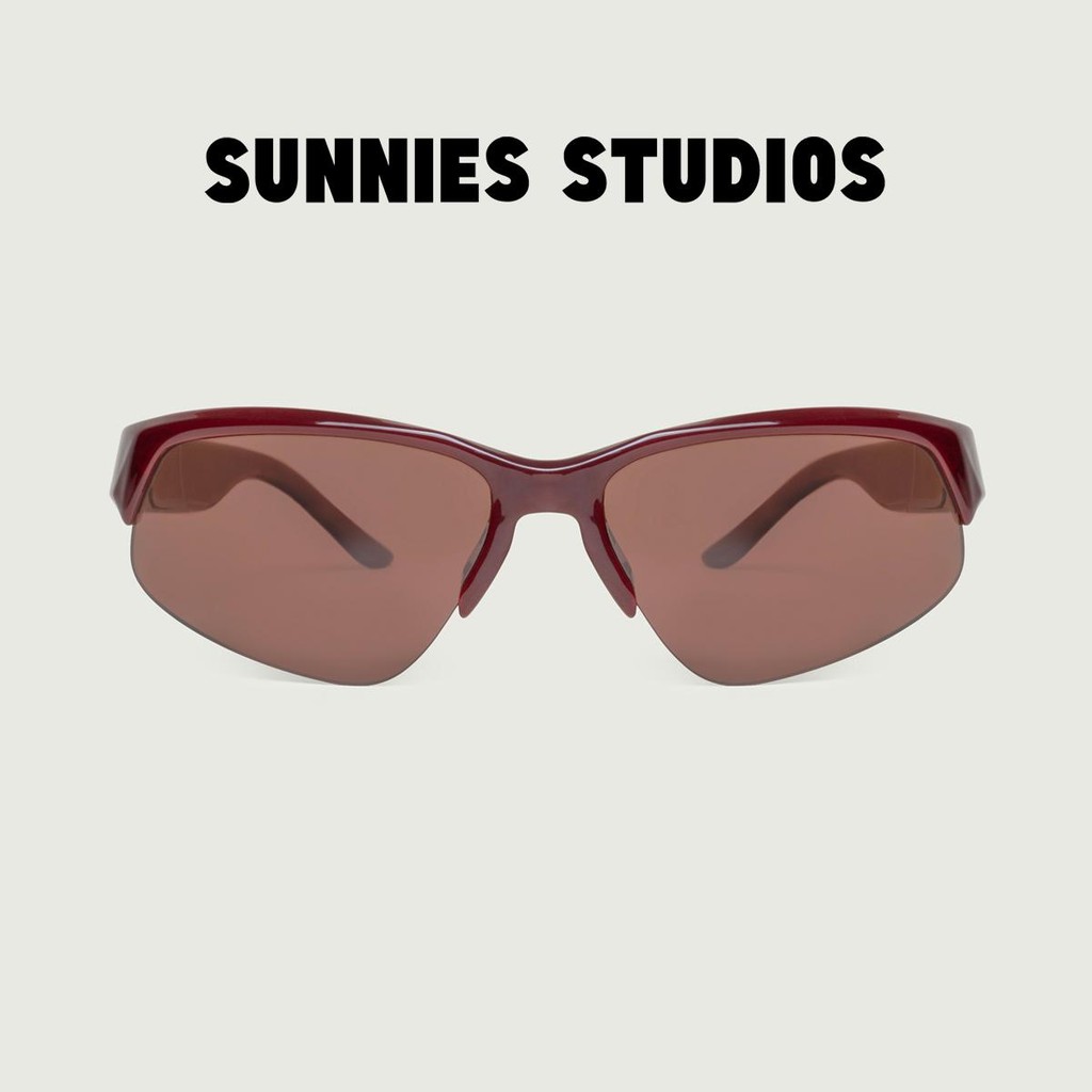 SUNNIES STUDIOS - แว่นกันแดด Simone Dark Cherry Plum Polari Cat Eye - 60339RP-5