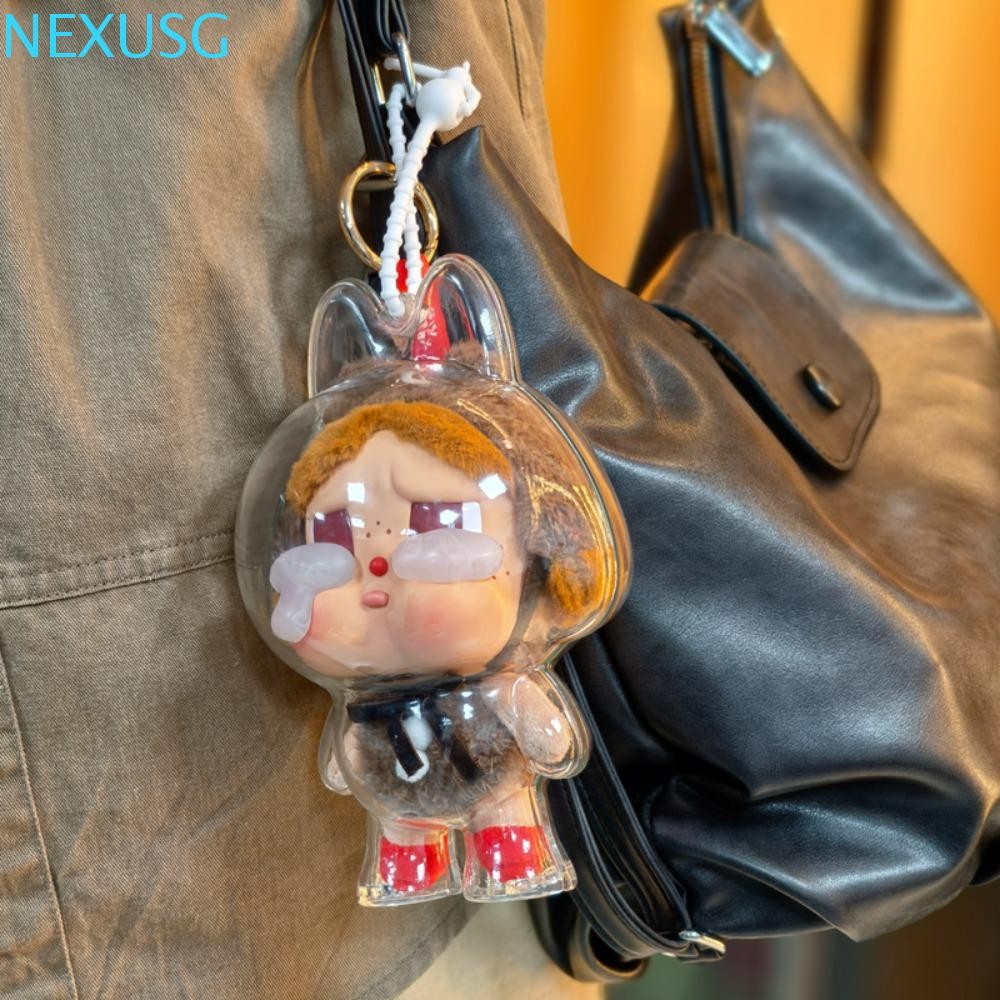 Nexusg Tear Factory Series ตุ๊กตาถุงเก็บ, กันน้ํา Peadant Crybaby เกราะป้องกัน, กระเป๋าแขวนทนทานที่ถอดออกได้เชือกซิลิโคน 16 ซม. PVC Ita กระเป๋า