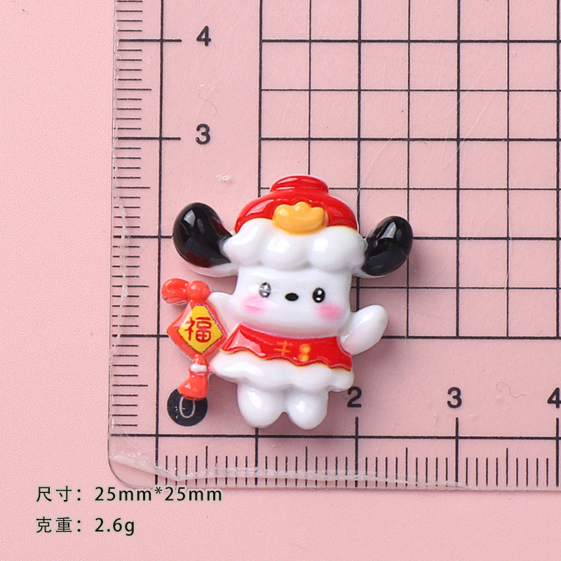 อุปกรณ์เสริมเรซิน DIY การ์ตูนเครื่องประดับยางครีมสัตว์ปีใหม่กิ๊บติดผมทำด้วยมือเคสมือถือหัวเข็มขัดรองเท้าชุดอุปกรณ์เสริม - รูปที่ 4