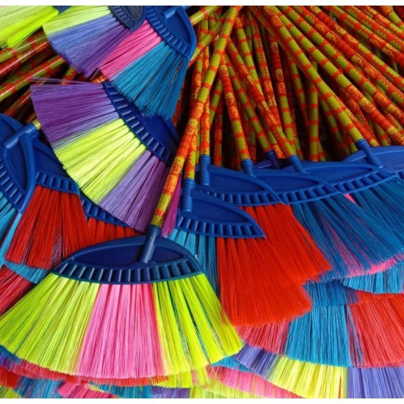 [BMH] DRAGON STRING BROOM/NYLON STRING FLOOR BROOM/NYLON BROOM COMPLETE + HANDLE AND COCONUT FIBER B