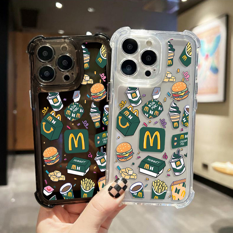 CASE นิ่มกันกระแทกเคสโทรศัพท์ สำหรับรุ่น for IPhone13/12/14 Plus Pro Max 8/7 Plus X/XR11 12proแมคโดนัลด์