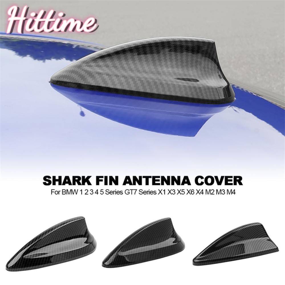 Hittime คาร์บอนไฟเบอร์เสาอากาศฝาครอบ Shark Fin สําหรับ BMW 1 2 3 4 5 Series GT7 Series X1 X3 X5 X6 X4 M2 M3 M4 C9F4