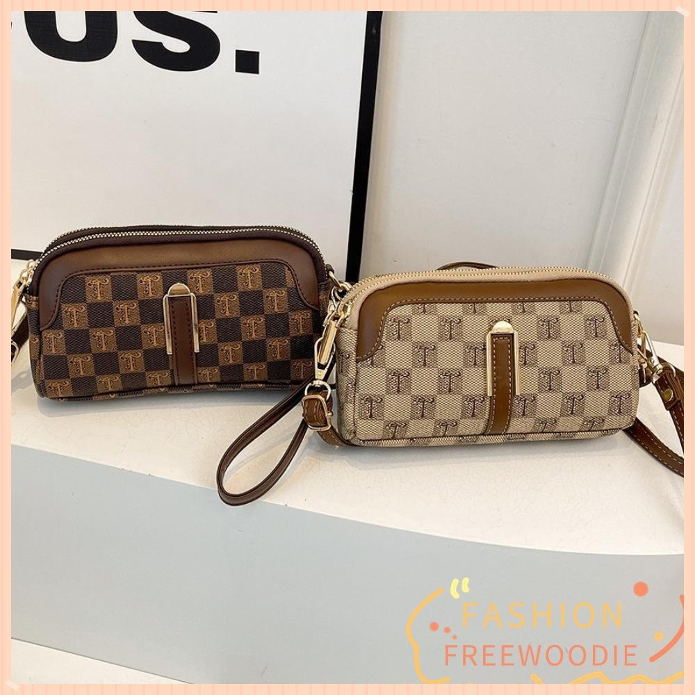 Freewoodie กระเป๋าสะพายข้างหญิง, กระเป๋าใส่เหรียญกระเป๋าสะพายขนาดเล็ก, กระเป๋าถือแฟชั่นหนังนุ่ม PU Handheld Bag สําหรับผู้หญิง