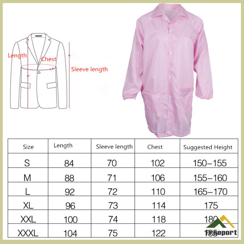 [จัดส่งในพื้นที่]เสื้อผ้าผู้หญิงเสื้อกาวน์แล็บป้องกันไฟฟ้าสถิตระดับพรีเมียม