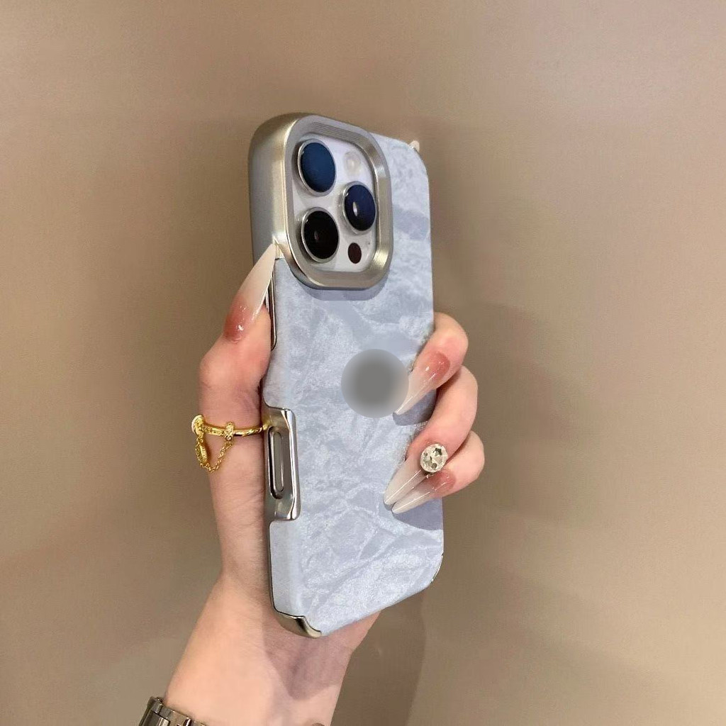 Matte Electroplated Snow Velvet เคสโทรศัพท์นุ่มพร้อมโลโก้สําหรับ IPhone 14 15 11 14 13 12 16 Pro Max กันกระแทกปกหลัง ราคา ถูกที่สุด ดีลบีเคเค แกลเลอรีภาพที่ 6
