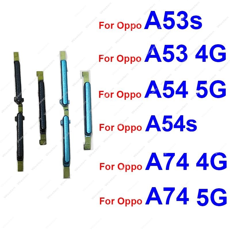 ชิ้นส่วนทดแทนสําหรับ OPPO A53S A53 A54 A54S A74 4G 5G Up Down Volume Power ด้านข้างคีย์