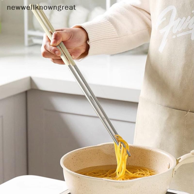 ใหม่wellknowngreat ตะเกียบสแตนเลส ตะเกียบยาว ทําอาหาร ก๋วยเตี๋ยว หม้อไฟทอดลึก ตะเกียบจีน ตะเกียบโลหะแบบใช้ซ้ําได้ บนโต๊ะอาหาร CAD - รูปที่ 3