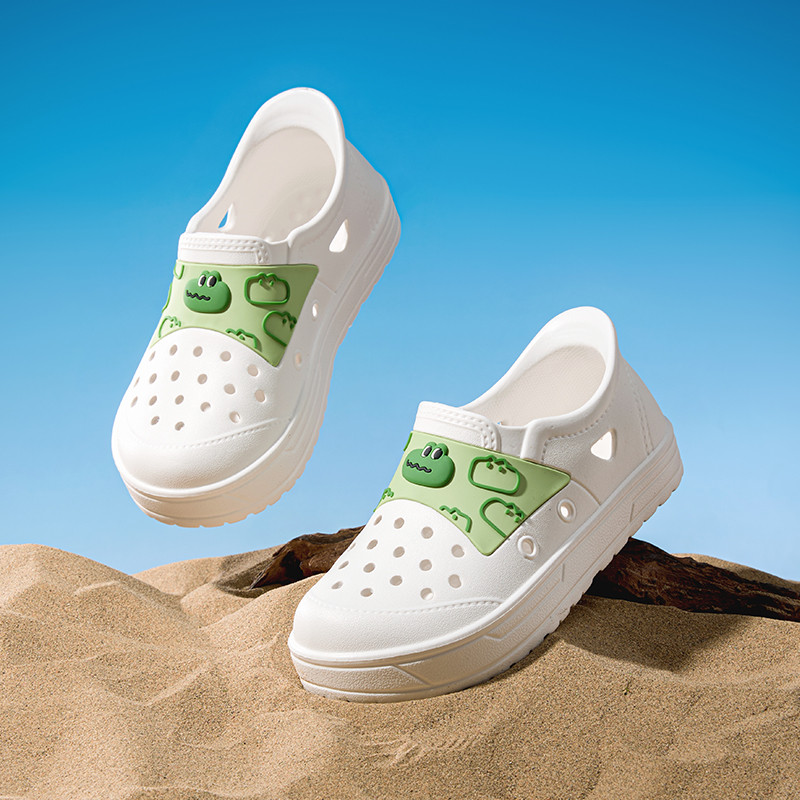 Cheerful Mario 15-20ซม Sandal เด็ก รองเท้ารัดส้นไดโนเสาร์เด็ก ฤดูร้อน ชายหาด รองเท้าเตะเด็กเล็ก พื้นหนา กันลื่น ลองเท้าเด็ก