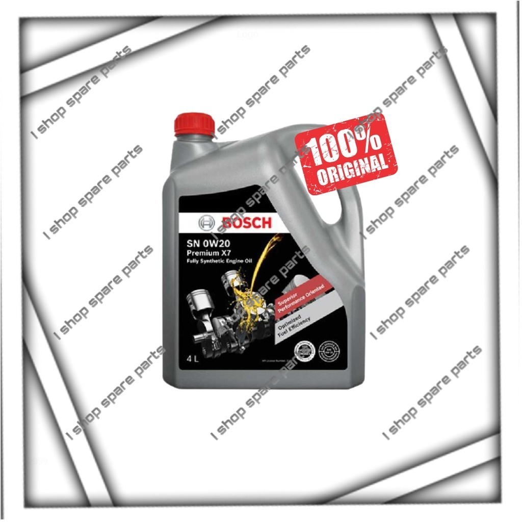BOSCH SN 0W20 PREMIUM X7 FULLY SYNTHETIC ENGINE OIL 4L PERODUA AXIA BEZZA ATIVA MYVI G3 (10,000KM)