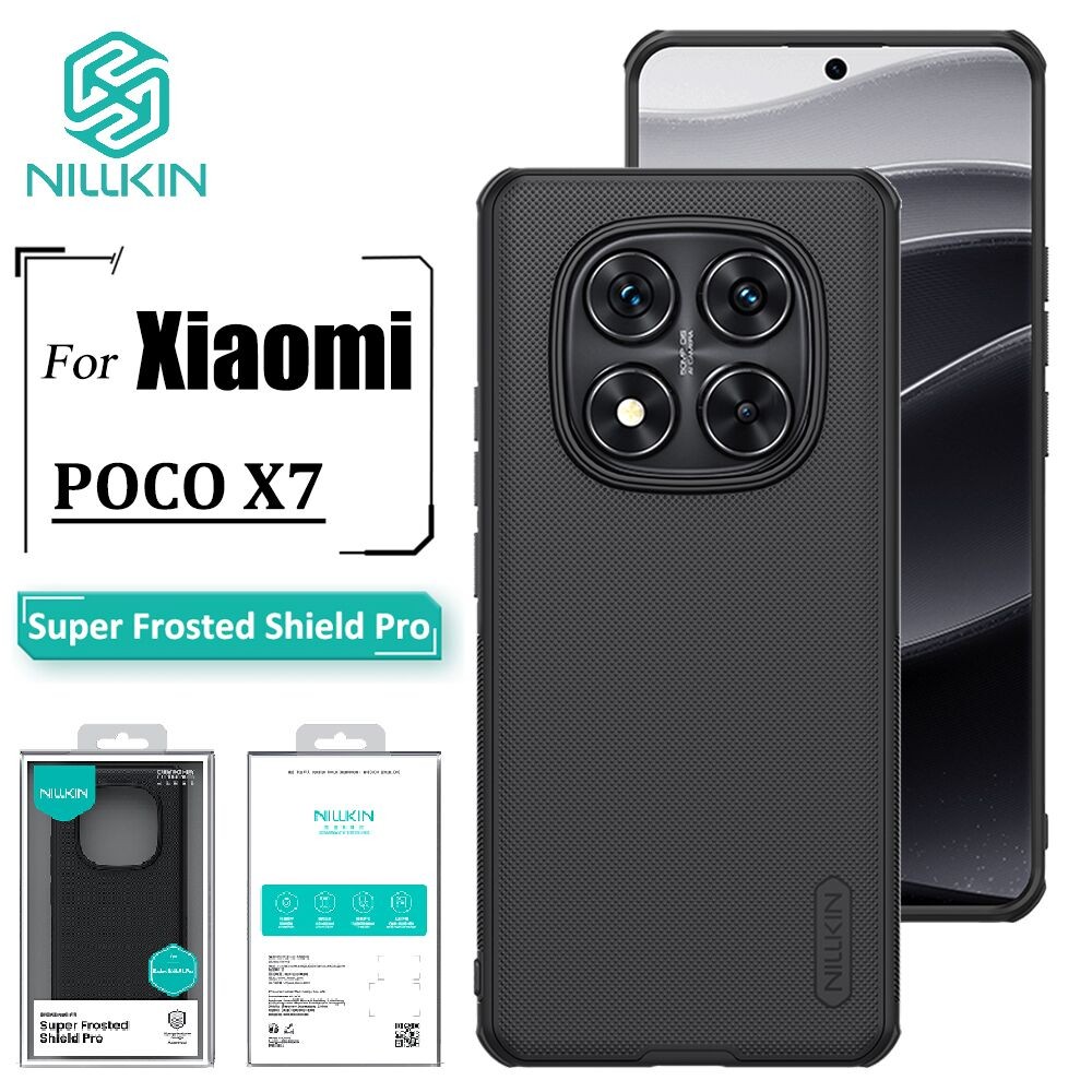 Nillkin Super Frosted Shield Pro เคสโทรศัพท์สําหรับ Poco X7 5G 6.67′′ กรณี Ultra Thin Matte TPU + PC ป้องกันลายนิ้วมือกันกระแทกฝาหลัง