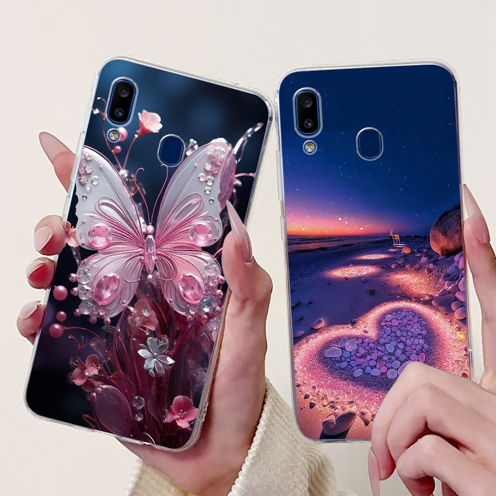 สําหรับ Samsung A30 SM-A305F ปกหลังสําหรับ Samsung Galaxy A30 กรณีแฟชั่นผีเสื้อดอกไม้น่ารักการ์ตูนแมว Cool ตลกเคสโทรศัพท์ ราคา ถูกที่สุด ดีลบีเคเค แกลเลอรีภาพที่ 2