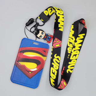 อะนิเมะ GUNDAM Work Card Holder Lanyar กัปตันอเมริกา Batman Superman Lanyard แขวน Drop ของขวัญ