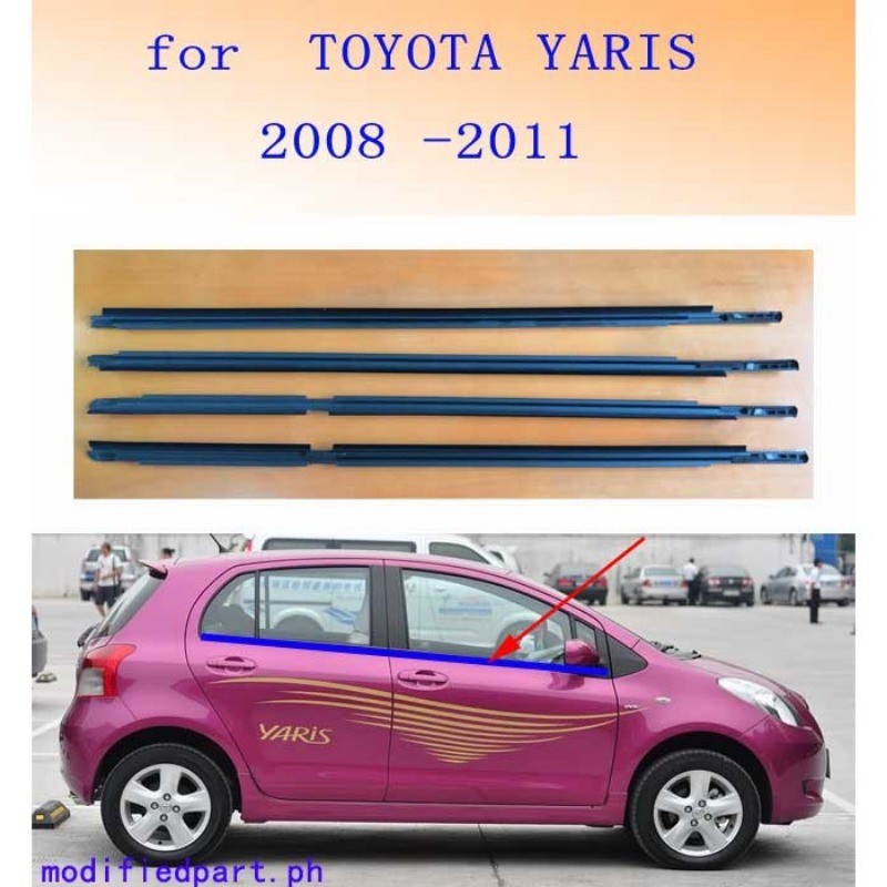 XM สําหรับ TOYOTA YARIS 2008 2009 2010 2011 airstrip รถนอกหน้าต่าง Moulding Weatherstrip Seal เข็มขั