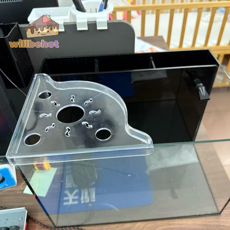 [Willbehot-t] Fish Tank Corner Storage Rack Punch-free Storage Rack Fish Tank Top Landscape Bracket Hydroponic Green Plant Tray [ใหม่]