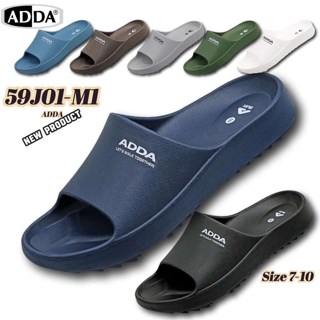 ADDA 59J01-M1 แท้! รองเท้าแตะชาย พื้นนุ่ม เบาพิเศษ มีอุ้งรองรับ ยืนนานไม่เมื่อย (New Product)