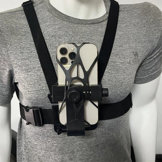 คลิปสายคล้องหน้าอก 360° สำหรับโทรศัพท์ทุกรุ่นและGoPro สายรัดหน้าอก Chest Mount Strap กิจกรรม outdoor